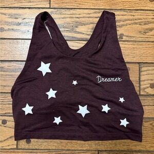 Spiritual Gangster Burgundy Dreamer & Star Crop Top Bra